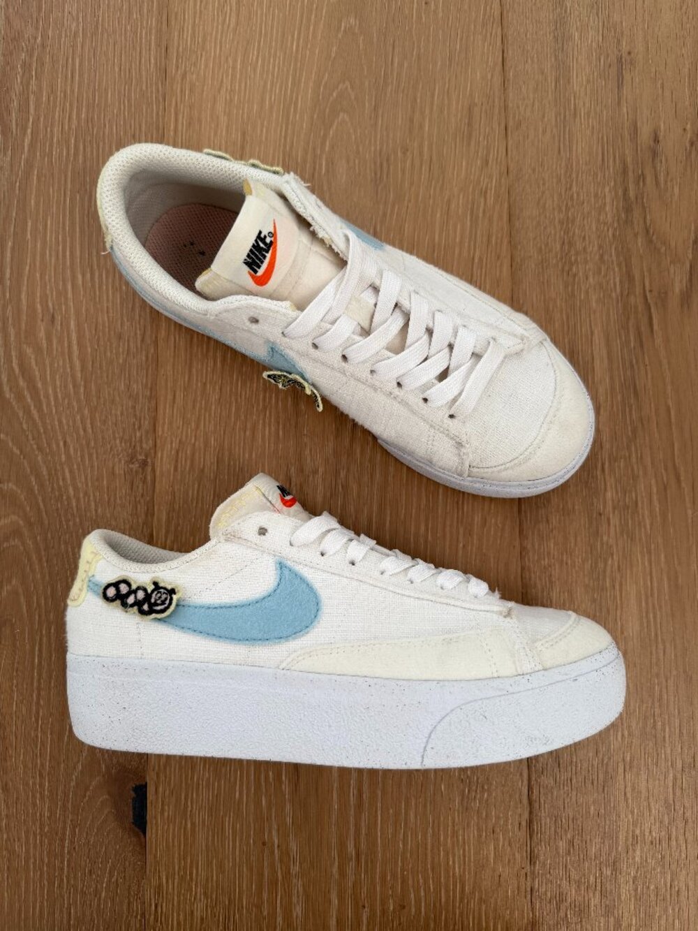 Nike Shoes Womens 5.5 Sneakers White Blazer Lo Platform DJ6376-100 Air Sprung